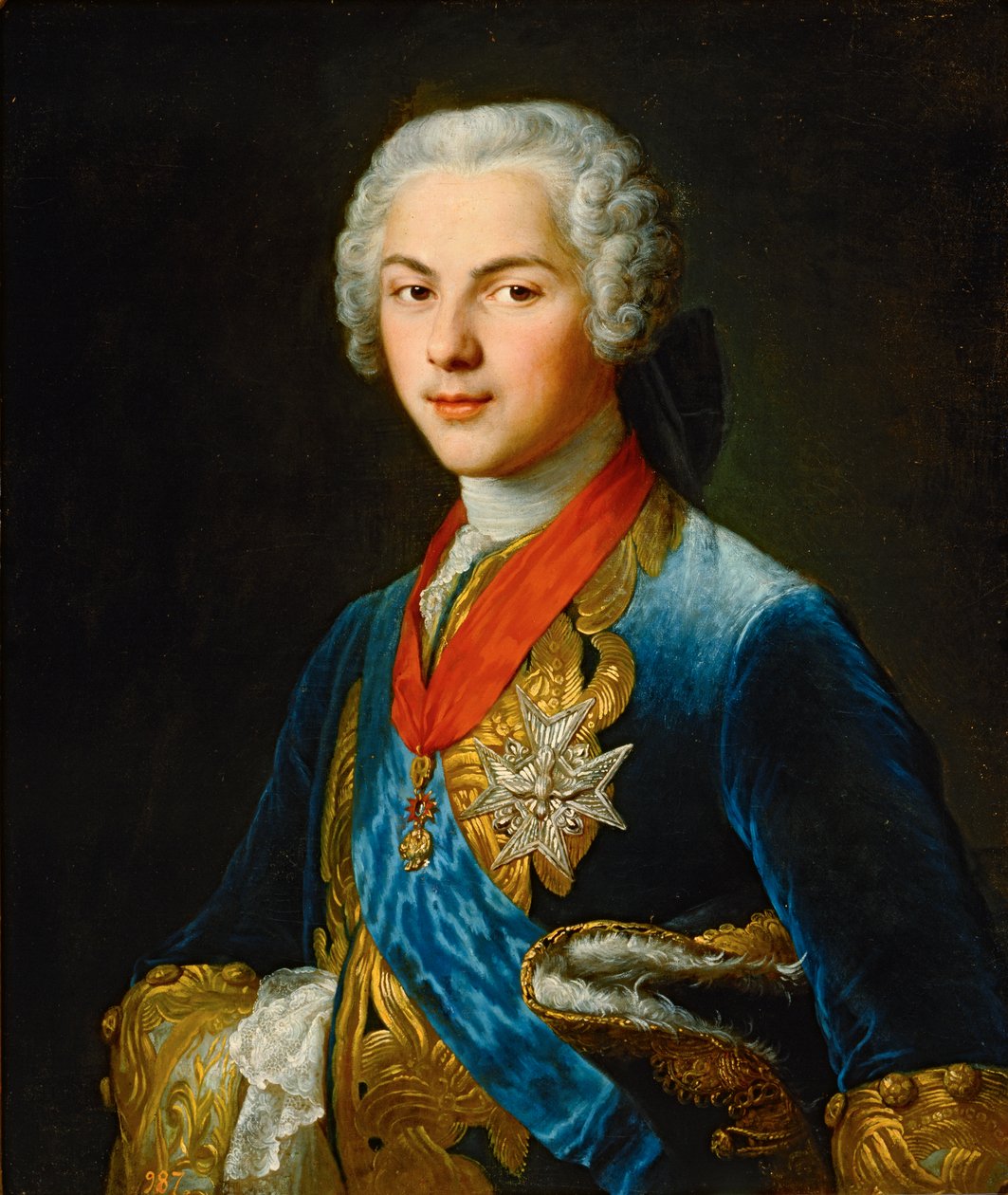 Delfin Ludwik, syn króla Ludwika XV ... (obraz na płótnie) autorstwa Francois-Hubert Drouais