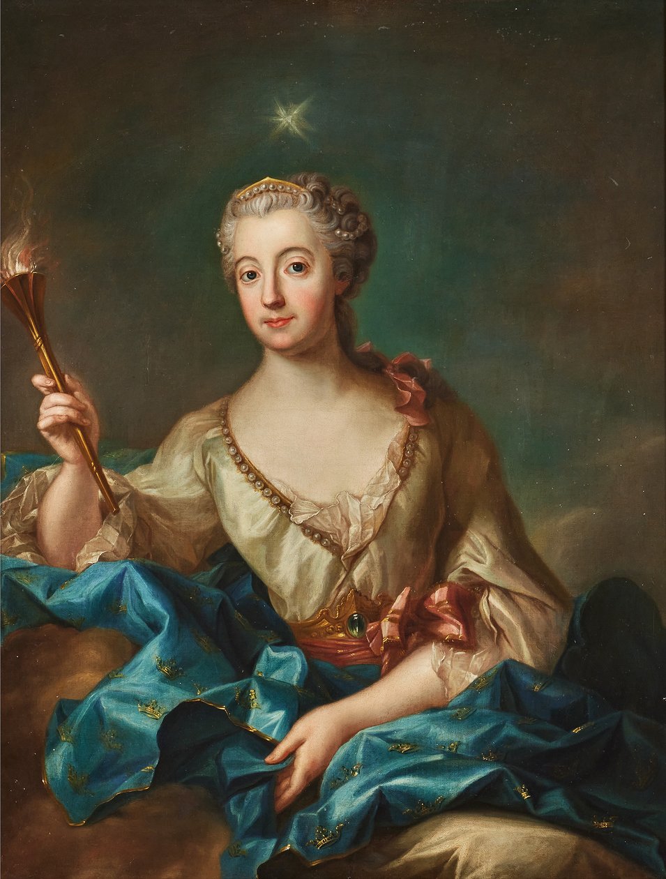 Królowa Louisa Ulrika jako Aurora autorstwa Francois Adrien Grasognon Latinville