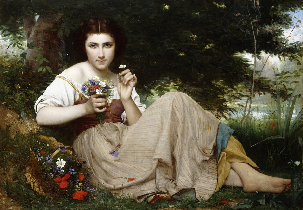 Chwila odpoczynku, 1871 autorstwa François Alfred Delobbe