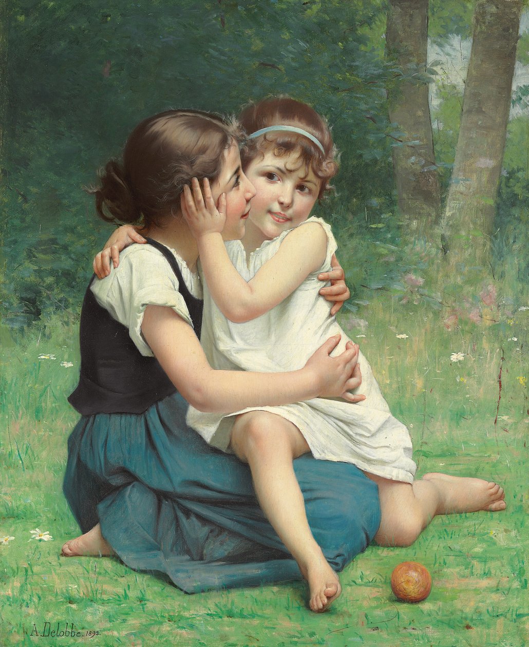 Siostrzana miłość, 1892 autorstwa François Alfred Delobbe