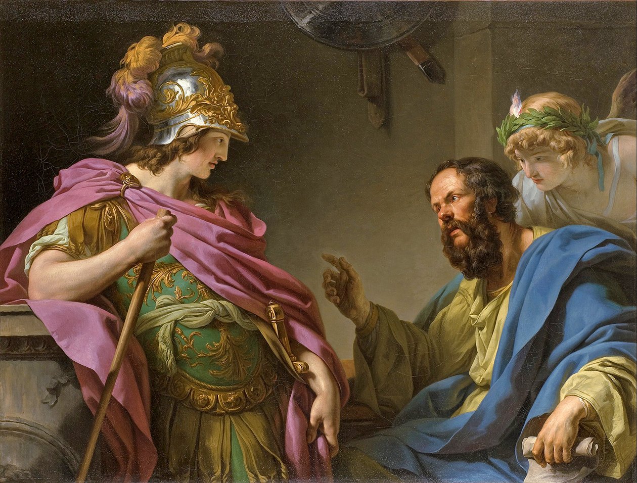 Alcybiades nauczany przez Sokratesa, 1776 autorstwa François André Vincent