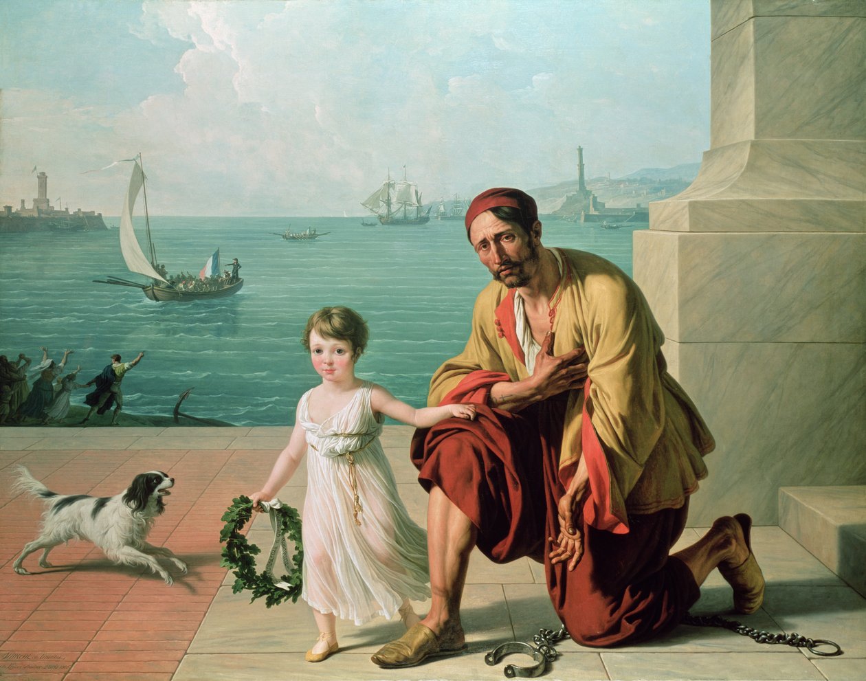 Alegoria przedstawiająca uwolnienie jeńców francuskich i włoskich, 1806 autorstwa François André Vincent
