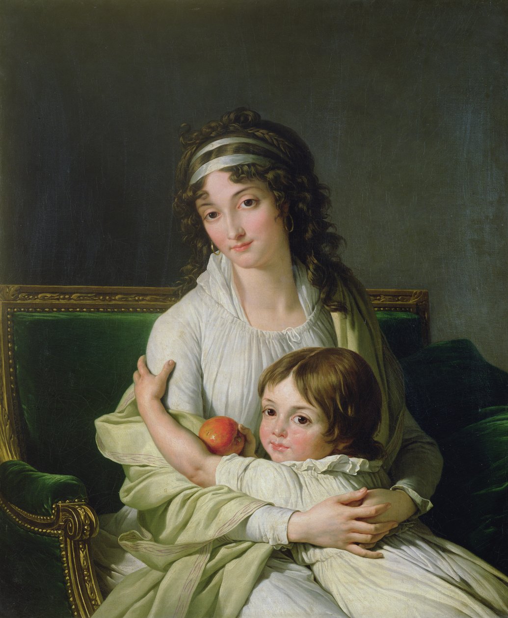 Portret przypuszczalnie to Madame Jeanne-Justine Boyer-Fonfrede i jej syn Henri autorstwa François André Vincent