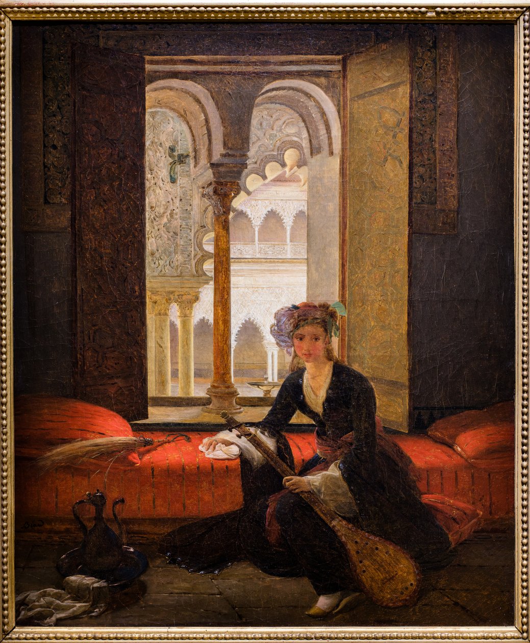 Sułtanka we wnętrzu (olej na płótnie) autorstwa François Auguste Biard
