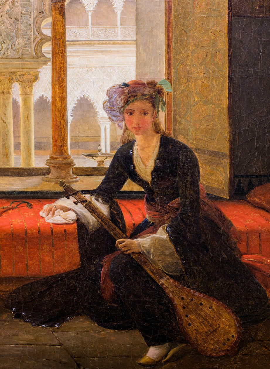 Sułtanka we wnętrzu (olej na płótnie) autorstwa François Auguste Biard