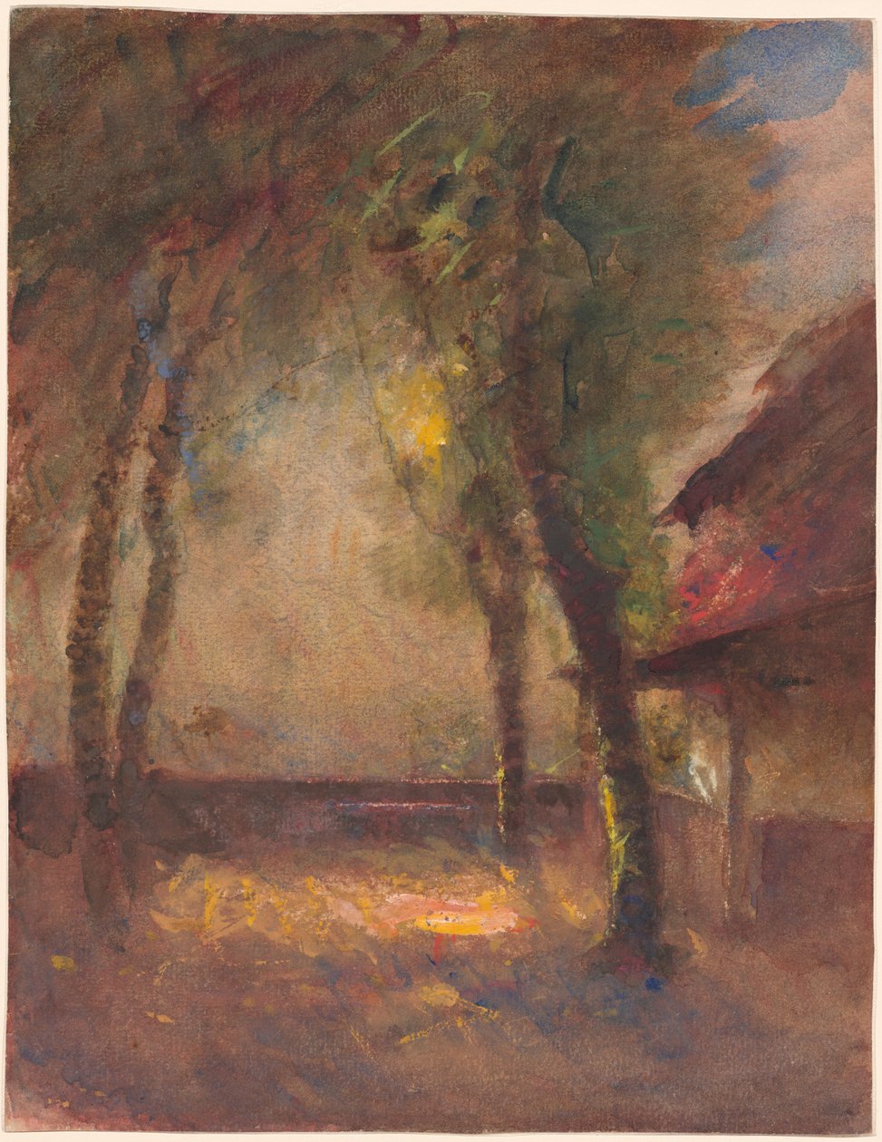 Taras Domu Raviera w Morestel autorstwa François Auguste Ravier