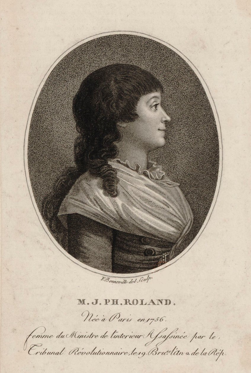 Madame Roland by Bonneville autorstwa Francois Bonneville