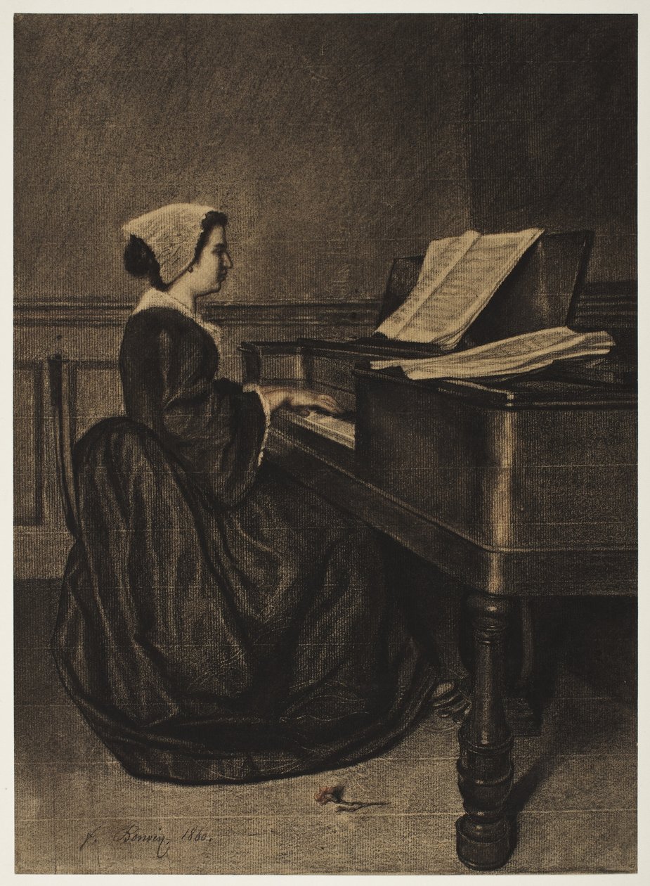 Kobieta w Szpinaku, 1860. autorstwa François Bonvin