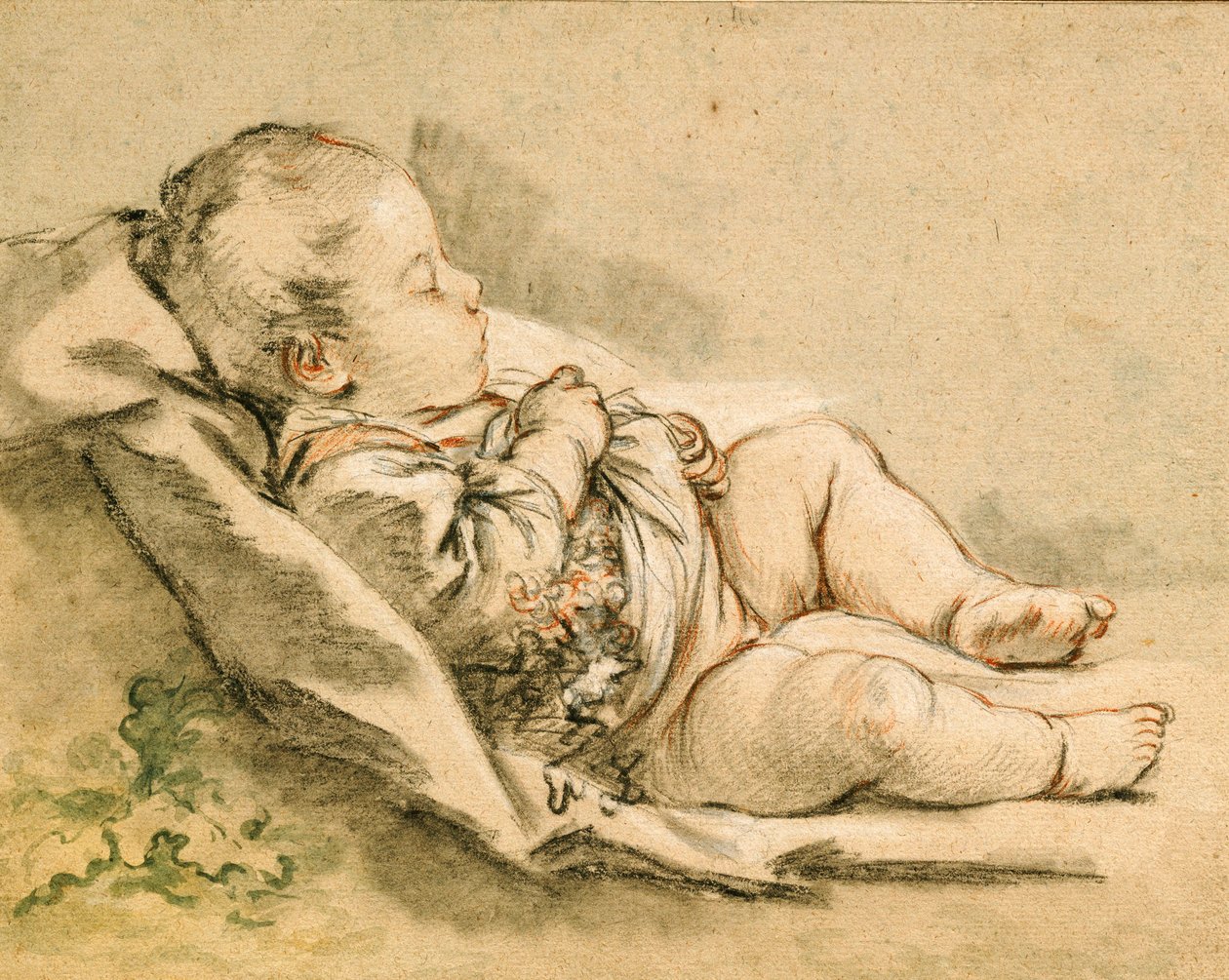 Śpiące dziecko autorstwa François Boucher