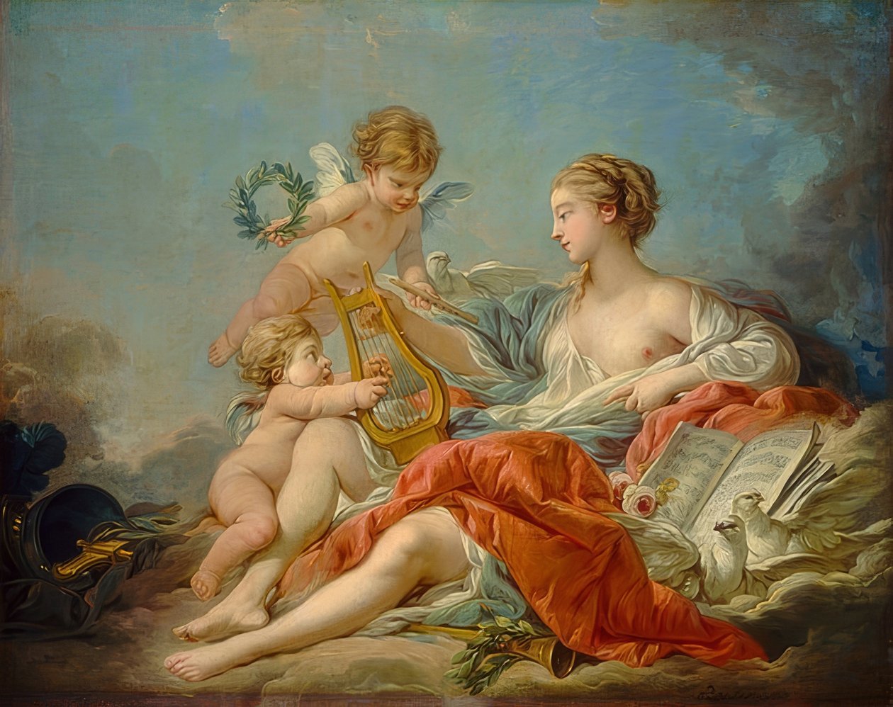 Alegoria muzyki. 1764 autorstwa François Boucher