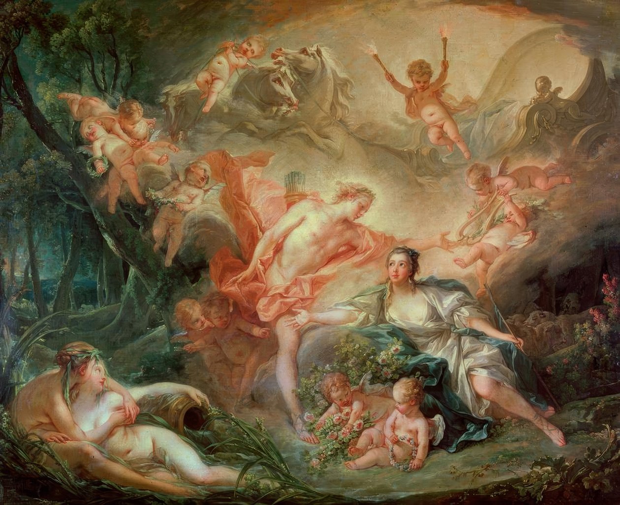 Apollo objawia się Izydzie autorstwa François Boucher