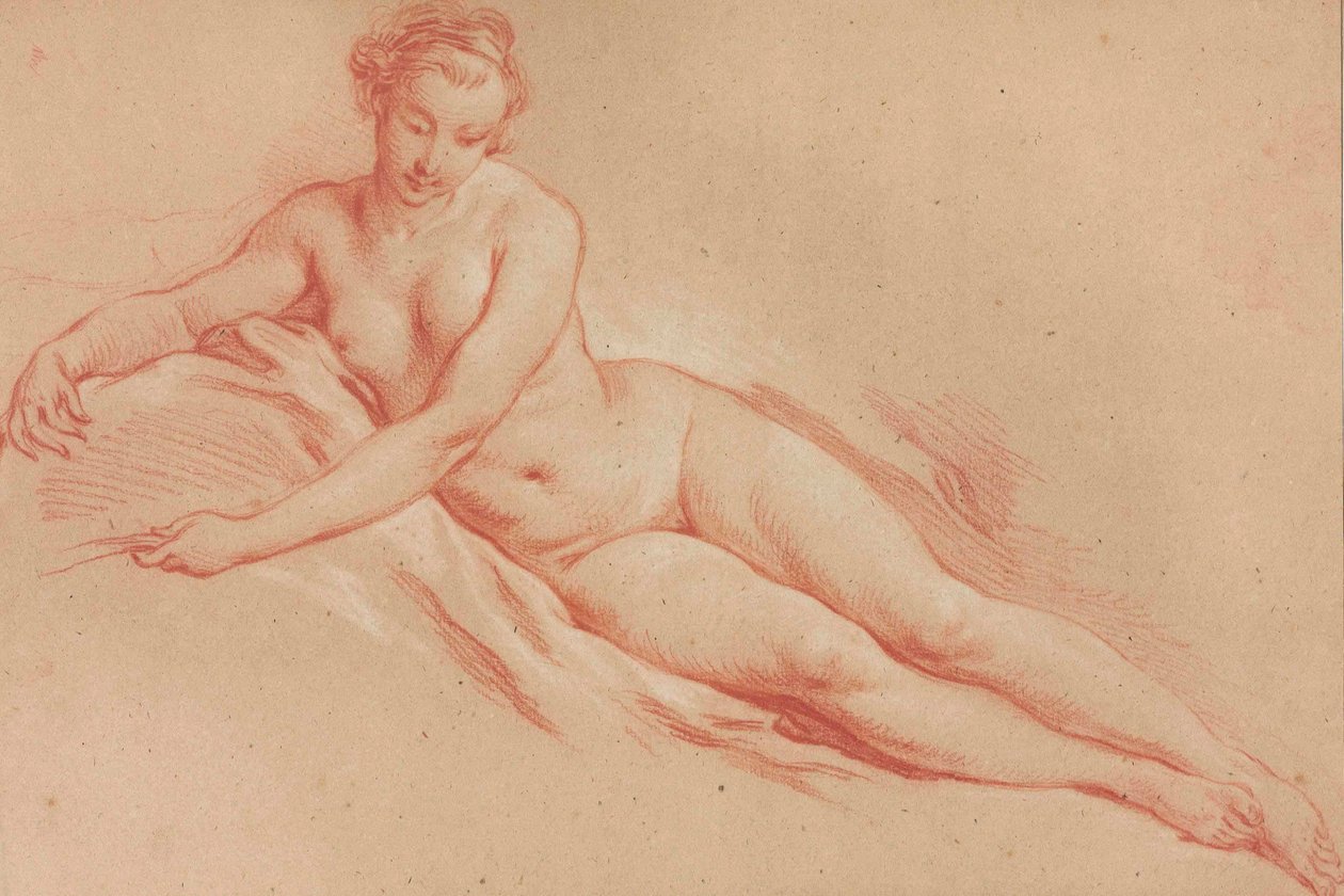 Boucher - Leżący akt kobiecy autorstwa François Boucher