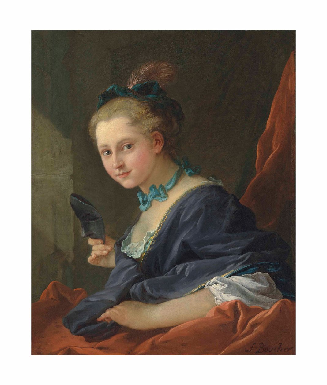 Boucher - Wieczór lub dama idąca na bal, 1734 r. autorstwa François Boucher