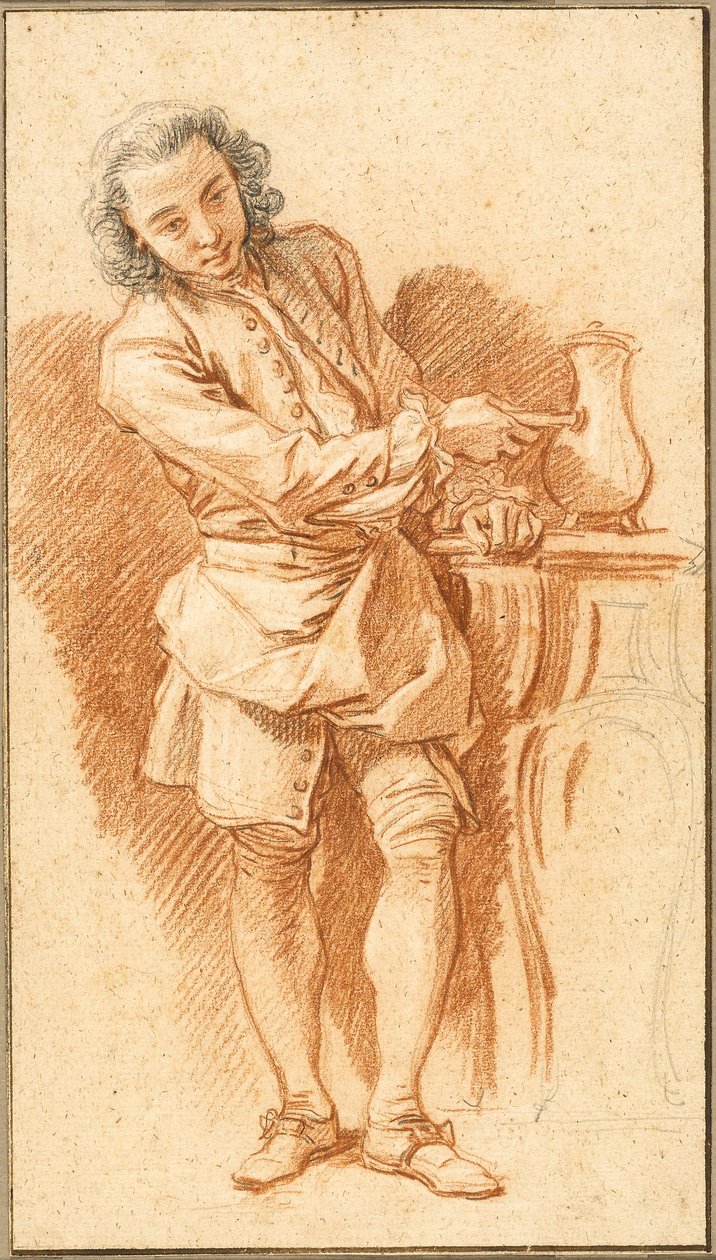 Boucher - Studium waleta z dzbankiem do kawy, ok. 1739 r. autorstwa François Boucher