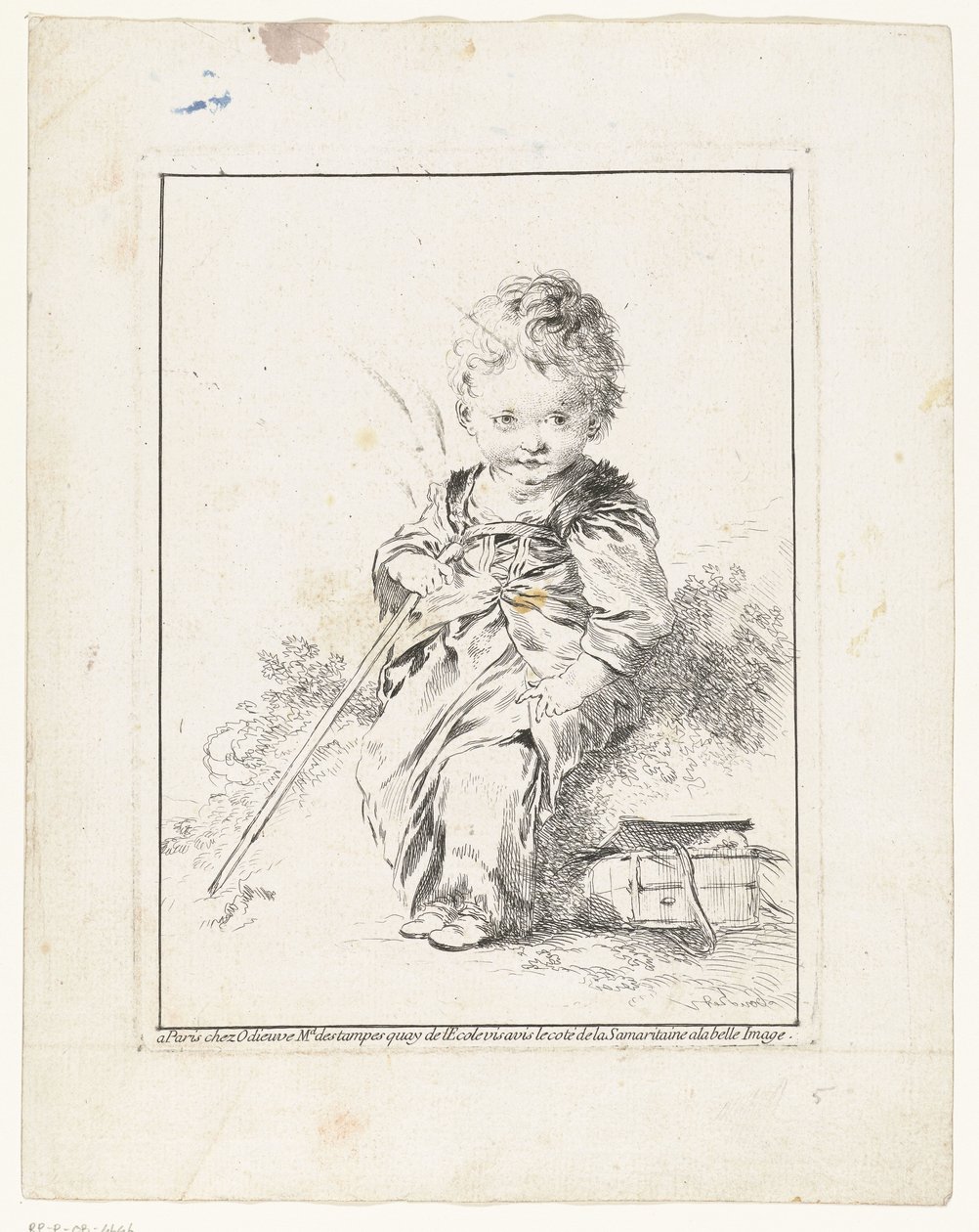 Mały kominiarz Le petit Savoyard Cztery grafiki z dziećmi (tytuł serii) autorstwa François Boucher
