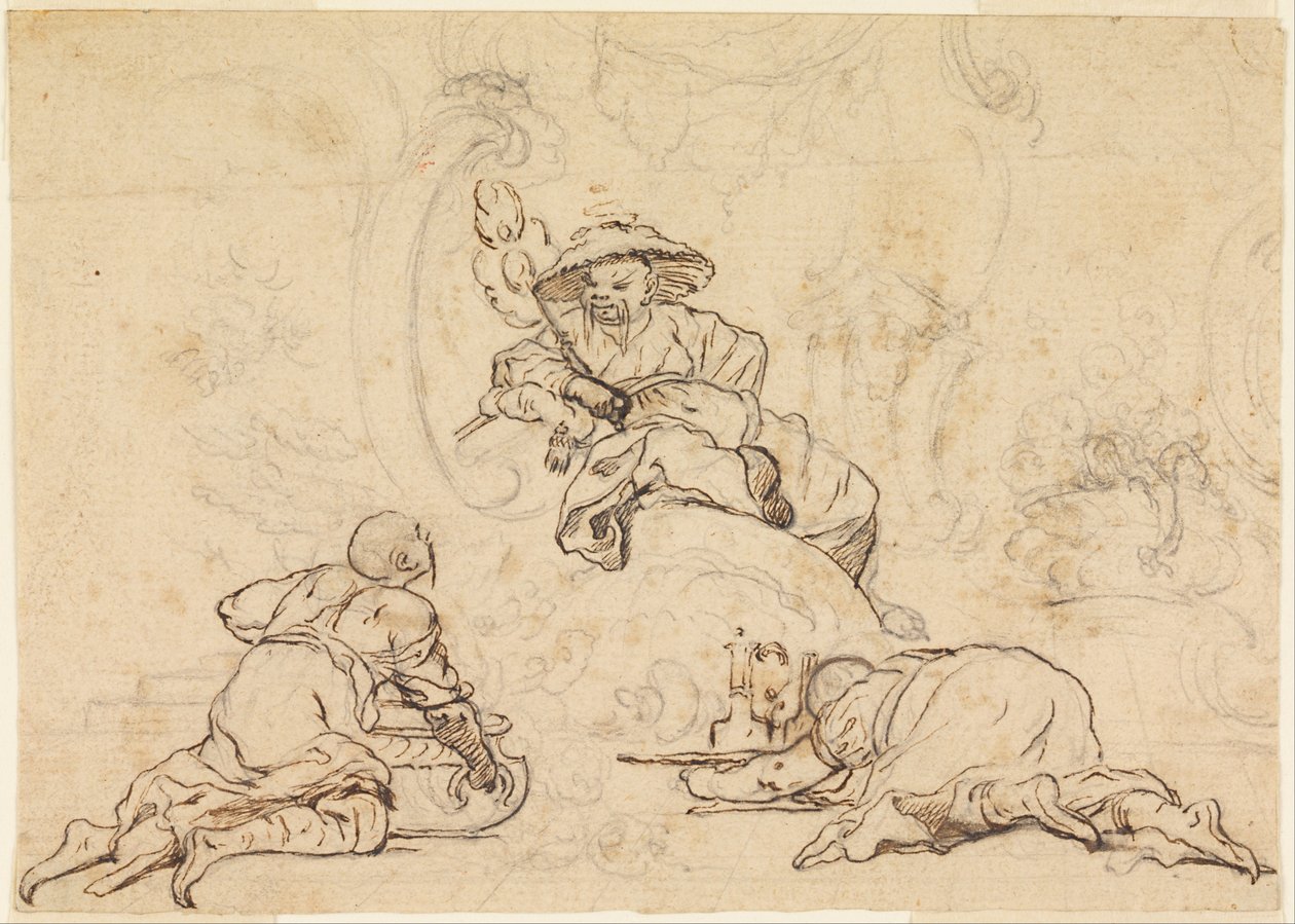 Wzory dla ozdoby Chinoiserie autorstwa François Boucher