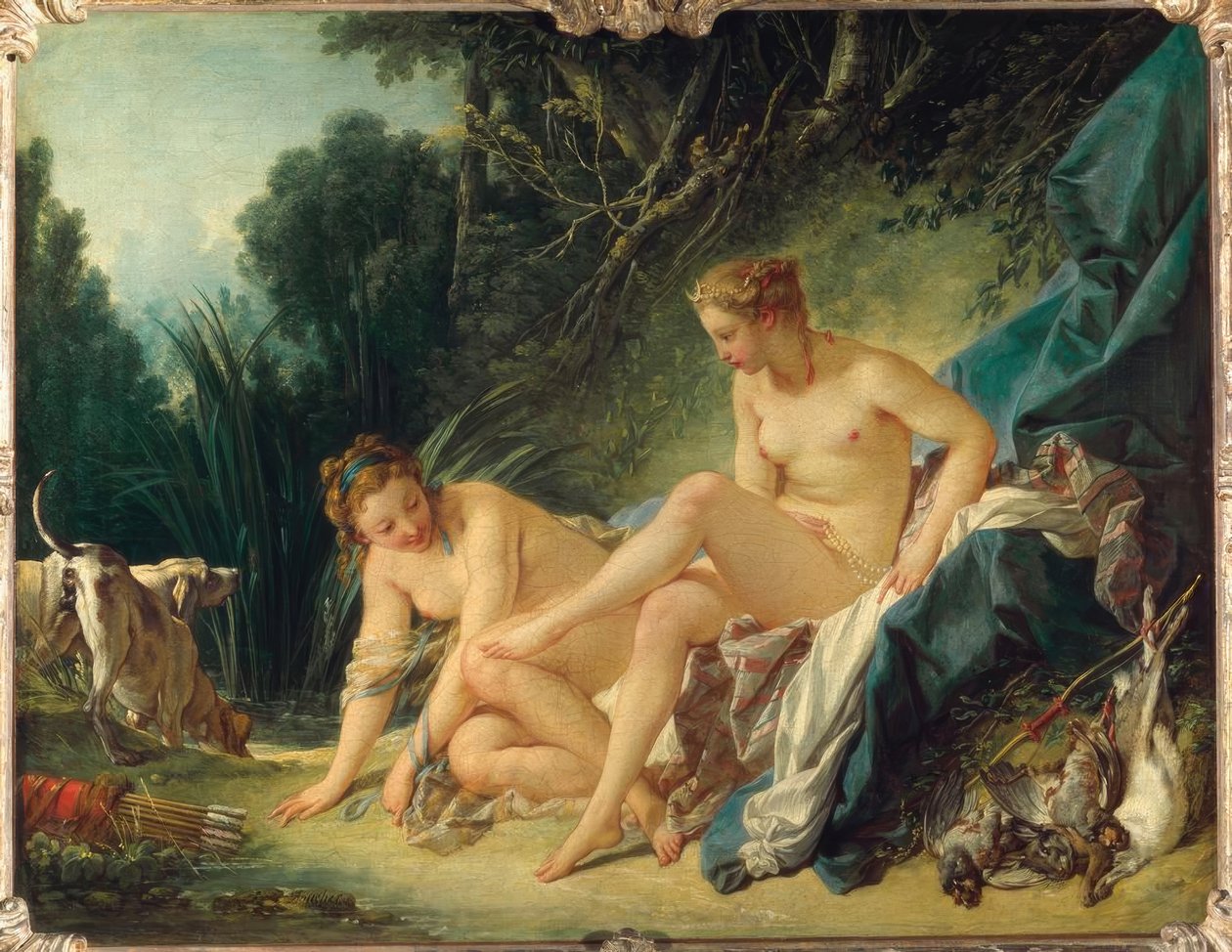 Diana wychodzi z wanny autorstwa François Boucher