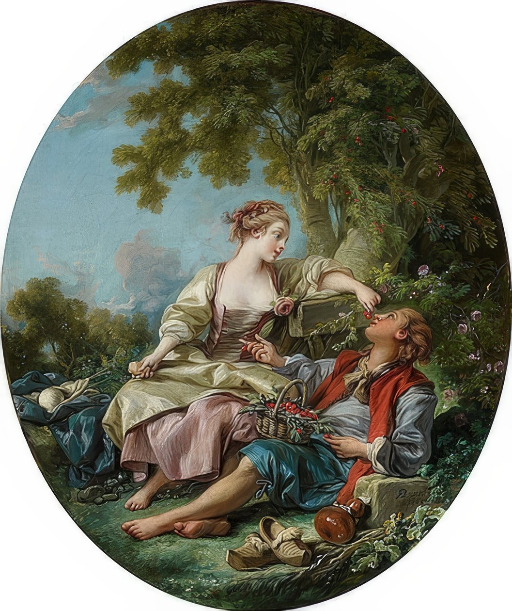 Drewniane buty (Les Sabots). 1768 autorstwa François Boucher
