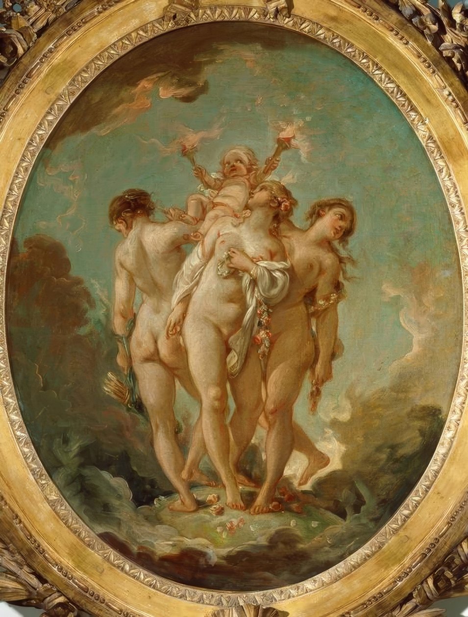 Trzy łaski z Kupidynem autorstwa François Boucher
