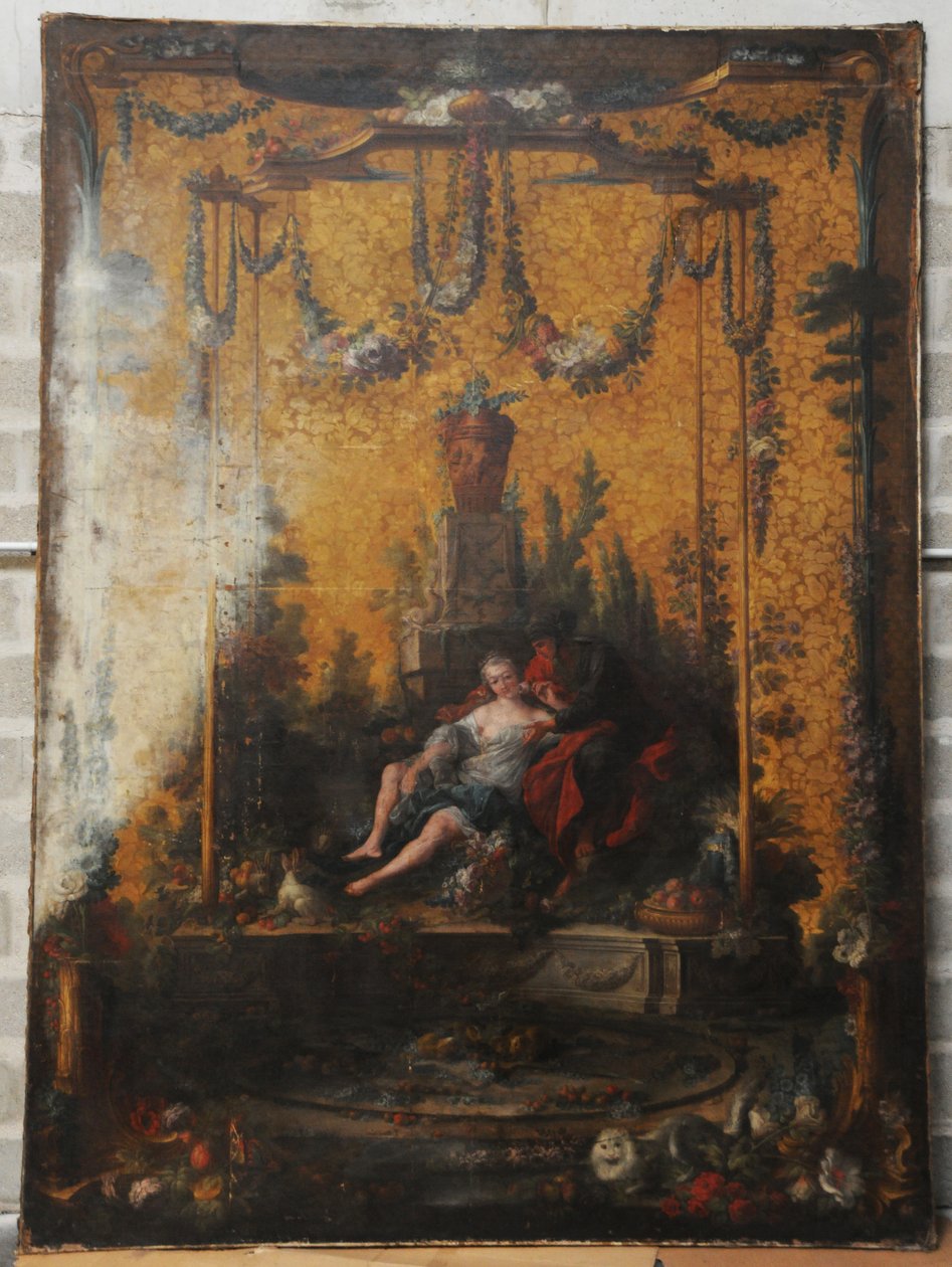 François BOUCHER, Maurice JACQUES - CARTON DE TAPISSERIE. VERTUMNE ET POMONE, GOB-20-001 autorstwa François Boucher