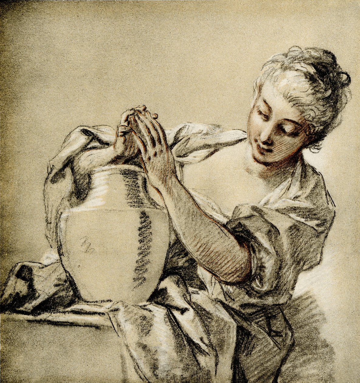 Dziewczyna przy studni autorstwa François Boucher