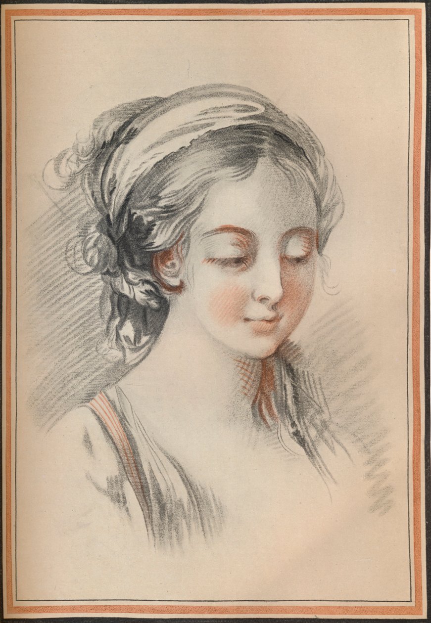 Głowa dziewczyny, c1746 autorstwa François Boucher