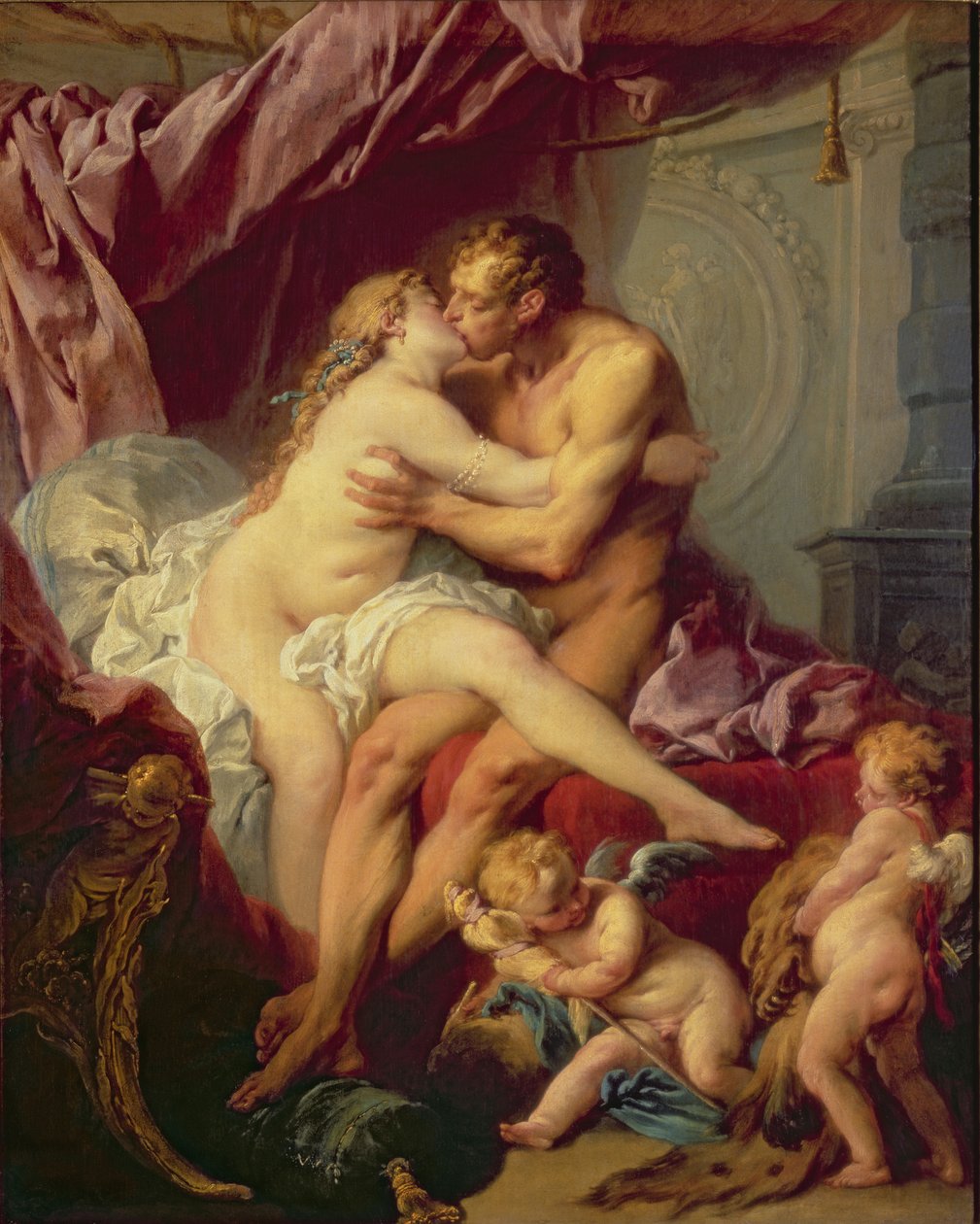 هرکولس او اومفال پولي autorstwa François Boucher