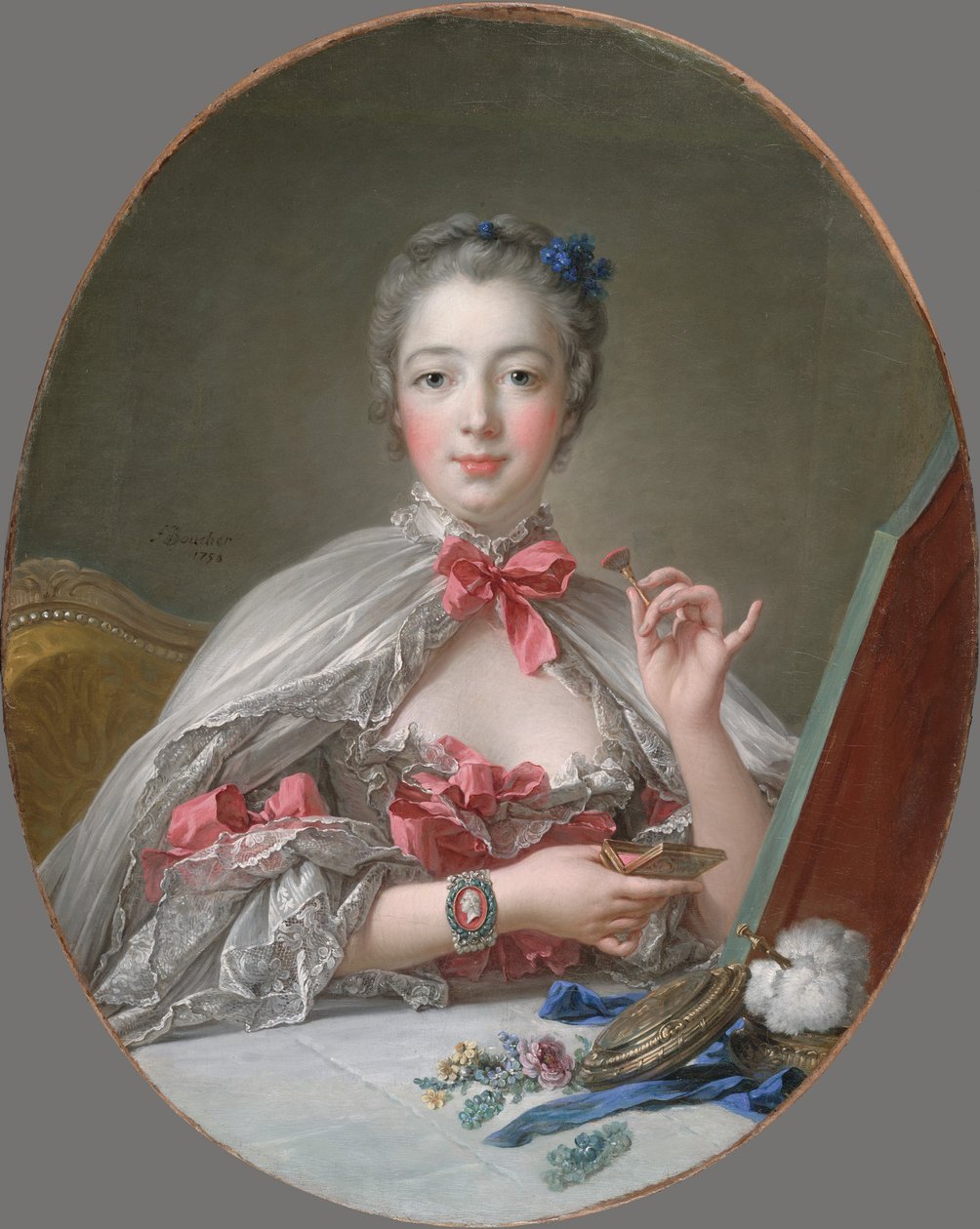 Jeanne-Antoinette Poisson, marszałkowa de Pompadour autorstwa François Boucher