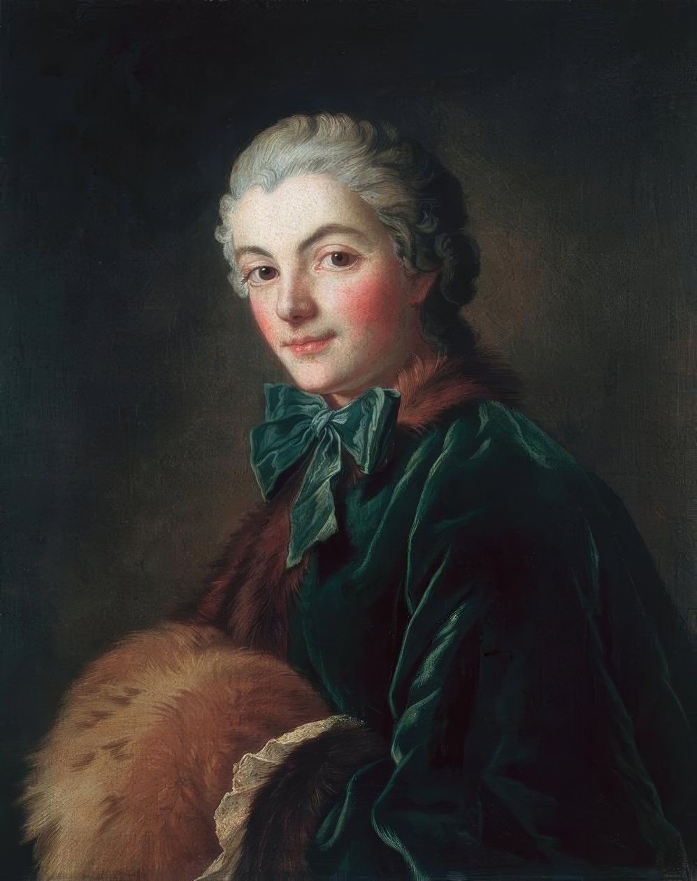 Młoda kobieta w mufce autorstwa François Boucher