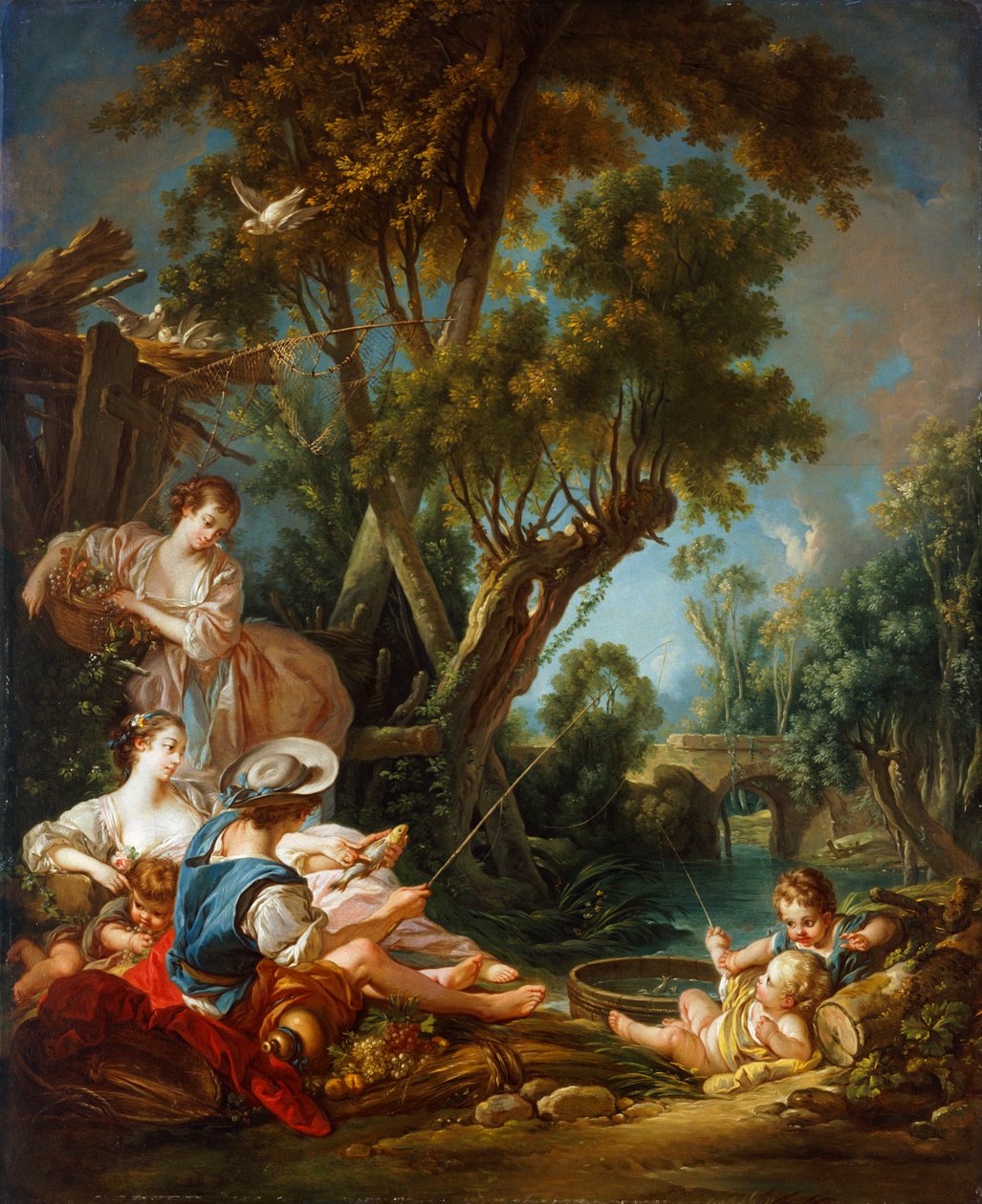 „Le Pecheur” Rybak, XVIII wiek autorstwa François Boucher