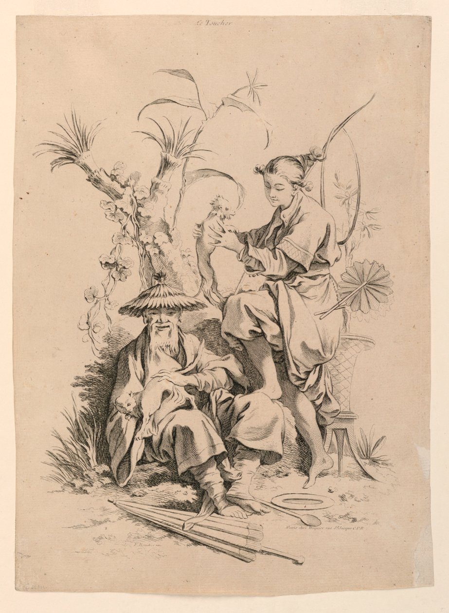 Le Toucher (Dotyk) z serii Les Cinq Senses (Pięć zmysłów) autorstwa François Boucher