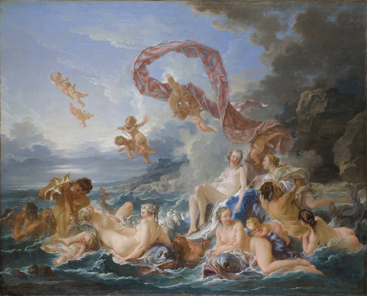 Triumf Wenus - Triumf Wenus - Boucher, Francois (1703-1770) - 1740 - Olej na płótnie - 130x162 - Muzeum Narodowe w Sztokholmie autorstwa François Boucher