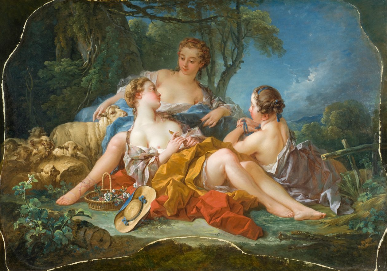 Konfidencje pasterskie, ok. 1745 r. autorstwa François Boucher