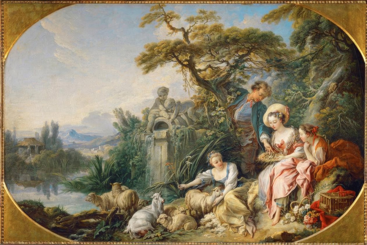 Prezenty pasterza lub gniazdo autorstwa François Boucher
