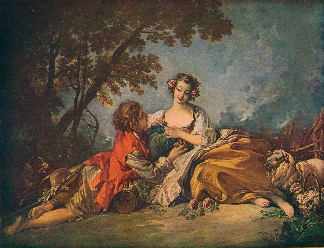 Temat duszpasterski, XVIII w. autorstwa François Boucher