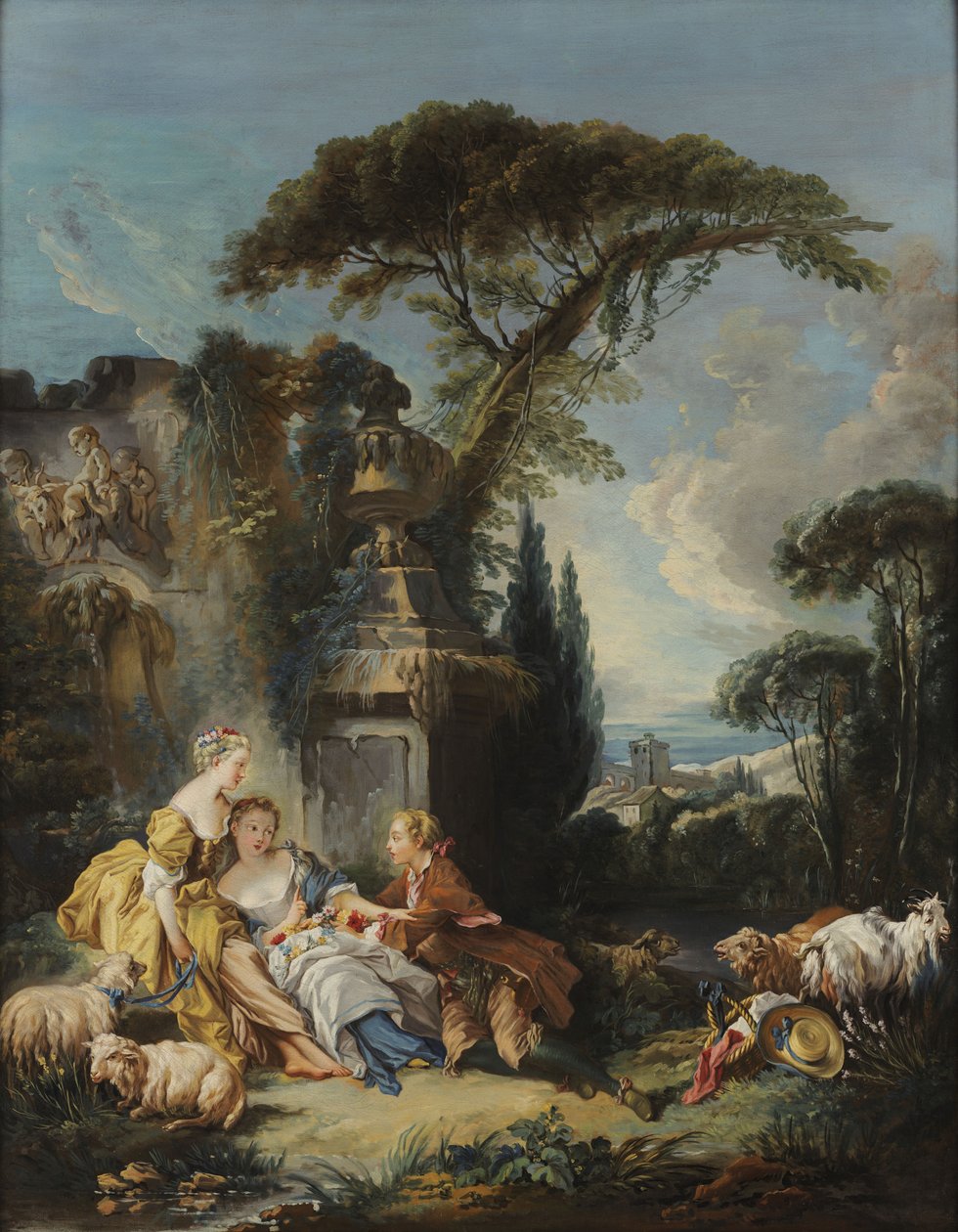 Scena duszpasterska autorstwa François Boucher