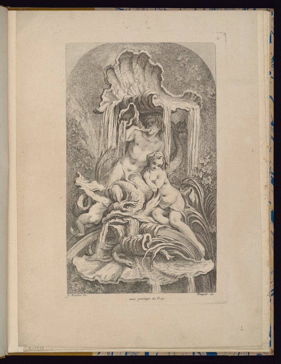 Płyta 2, Receuil de Fontaines (Zbiór Fontann) autorstwa François Boucher
