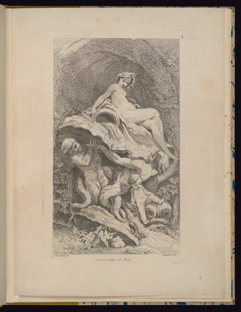 Tablica 4, Receuil de Fontaines (Zbiór Fontann) autorstwa François Boucher