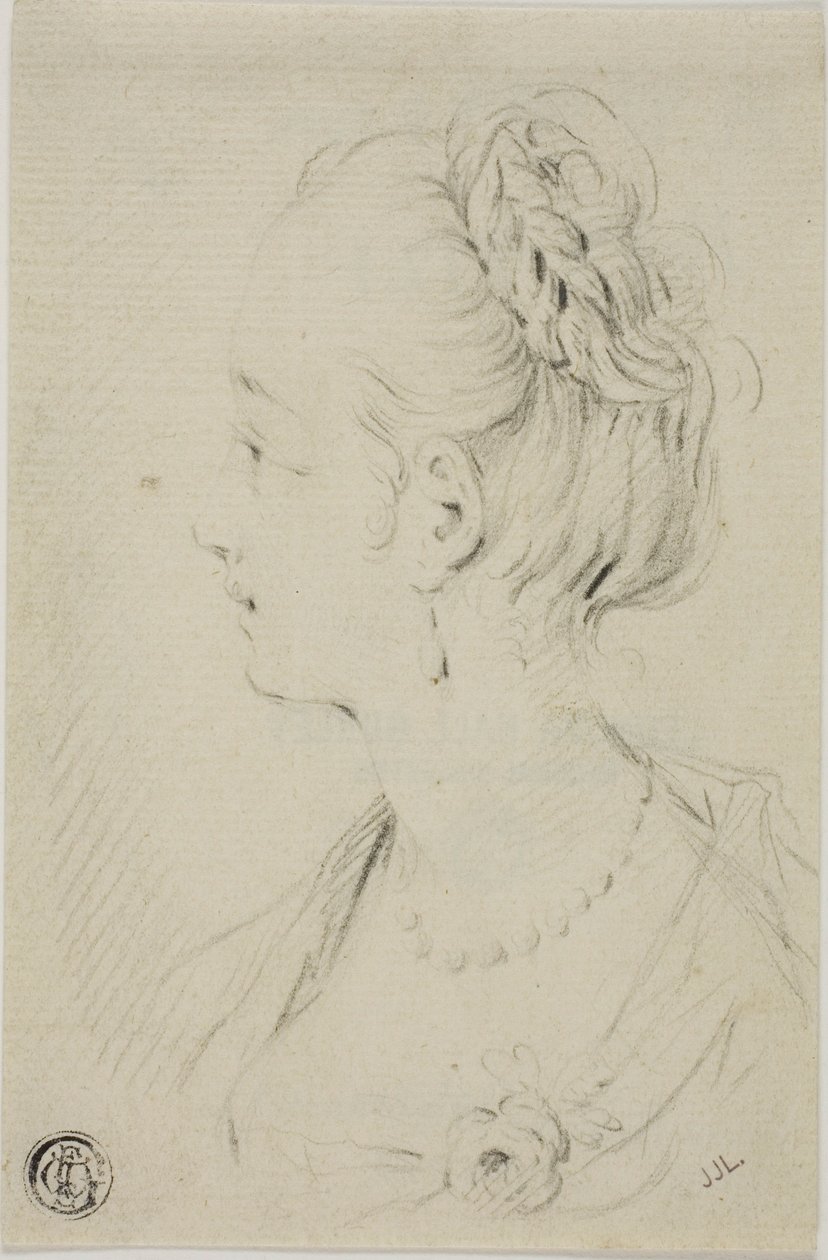 Profil popiersia młodej kobiety autorstwa François Boucher