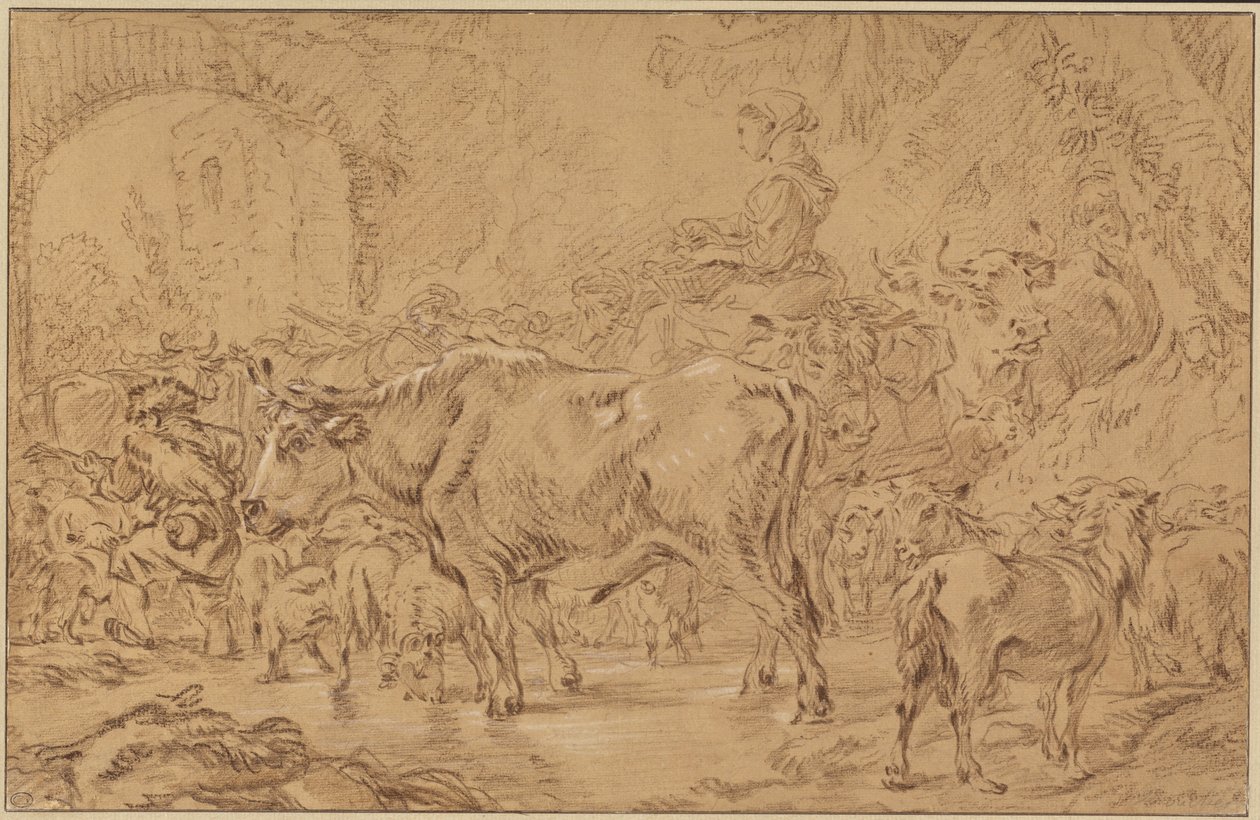 Wróć do fałdy autorstwa François Boucher