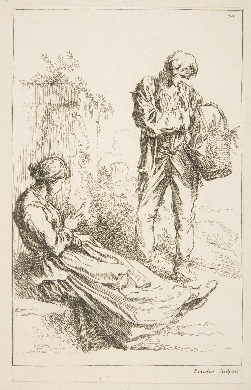 Arkusz szkiców, 1753. autorstwa François Boucher