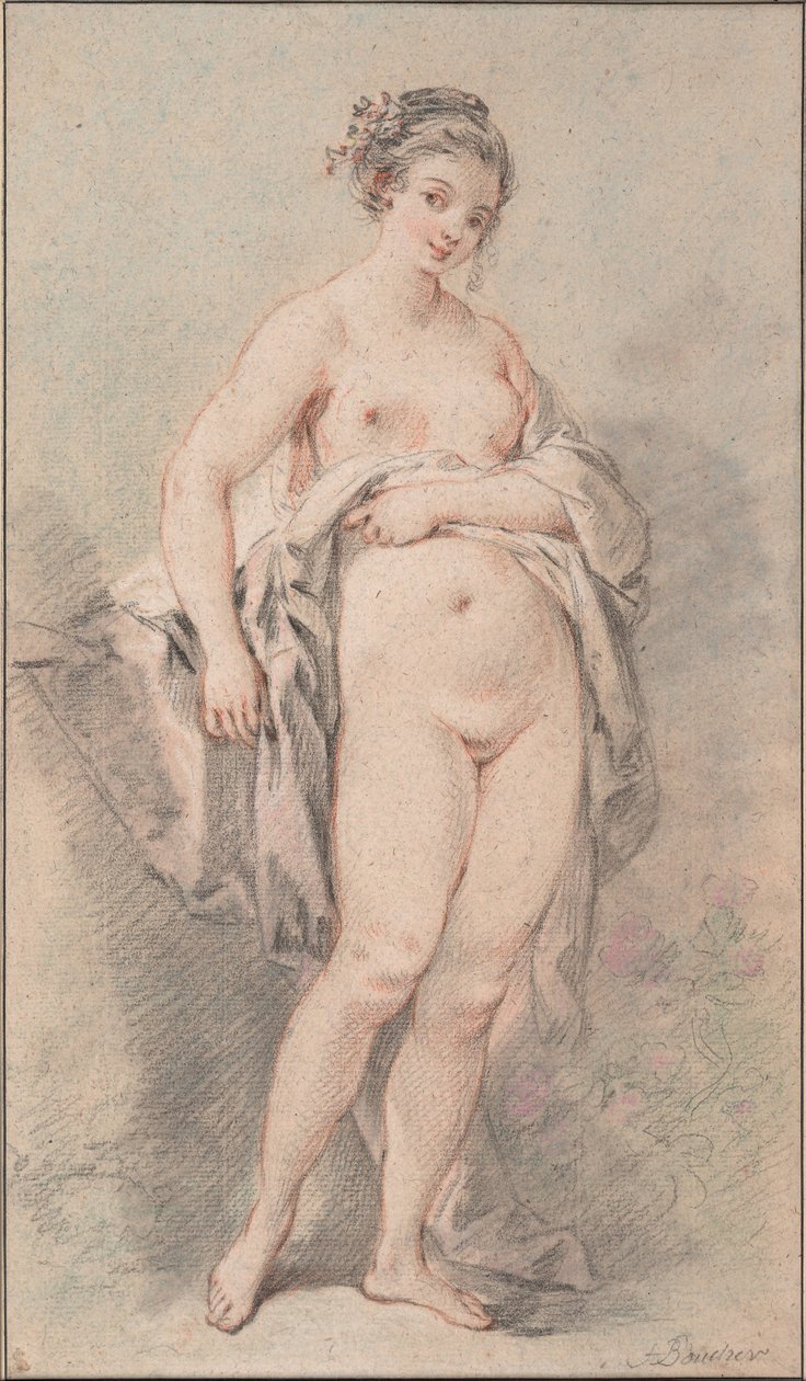 Stojąca naga dziewczyna autorstwa François Boucher