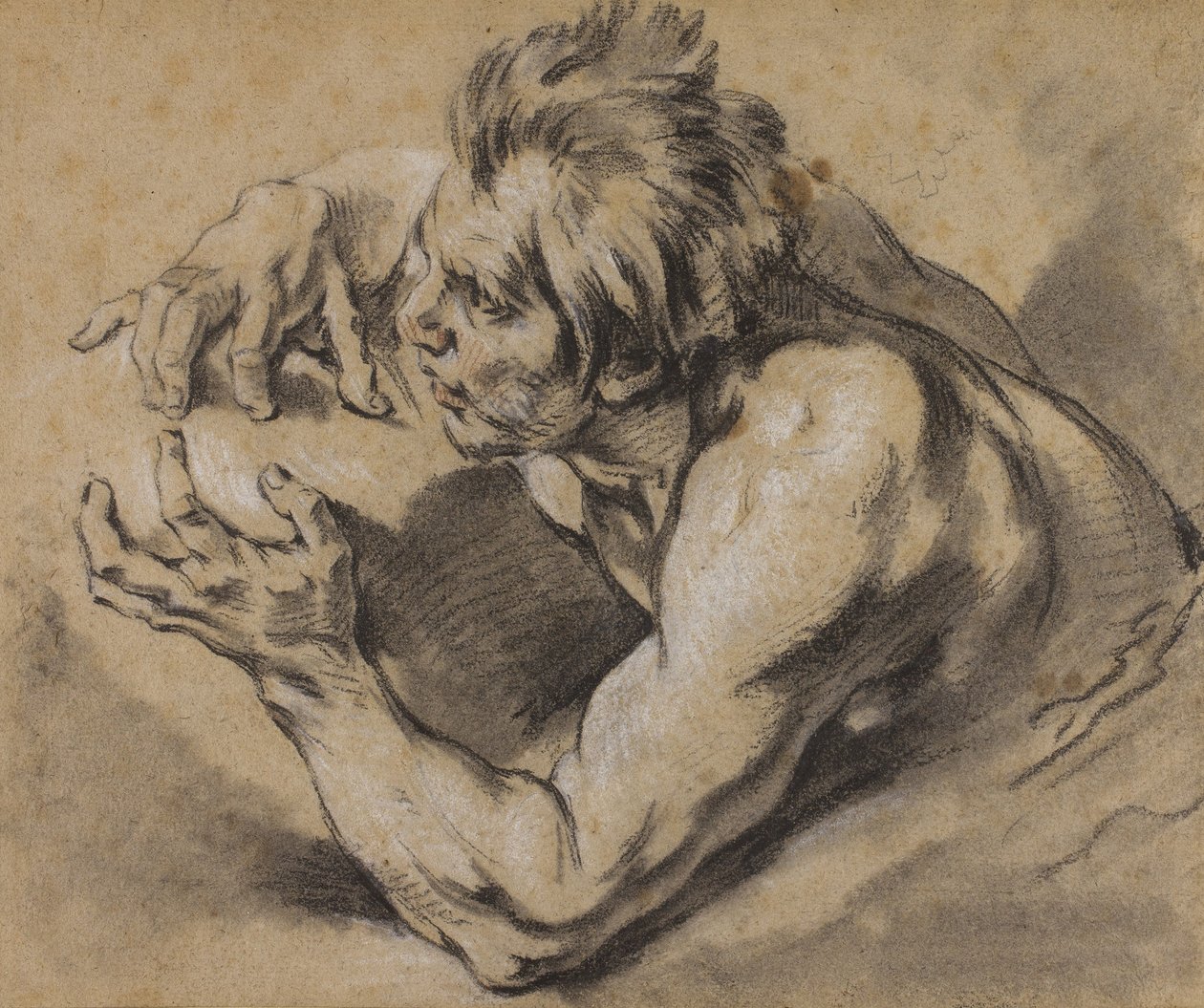 Studium Trytona, 1748-53 autorstwa François Boucher