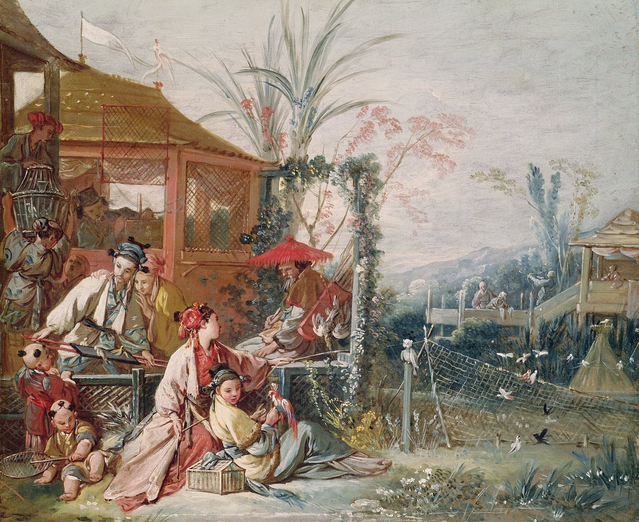 Polowanie chińskie, ok. 1742 autorstwa François Boucher