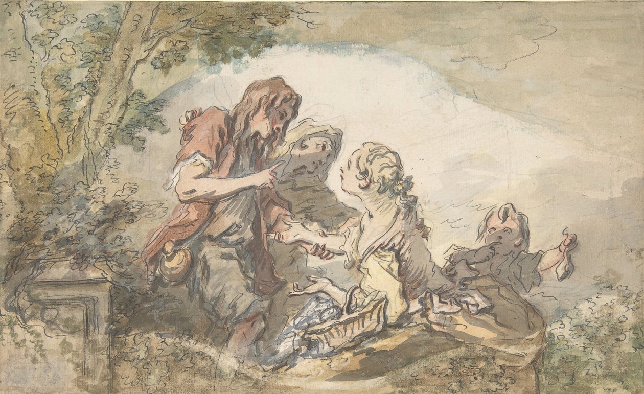 Wróżka, XVIII wiek. autorstwa François Boucher