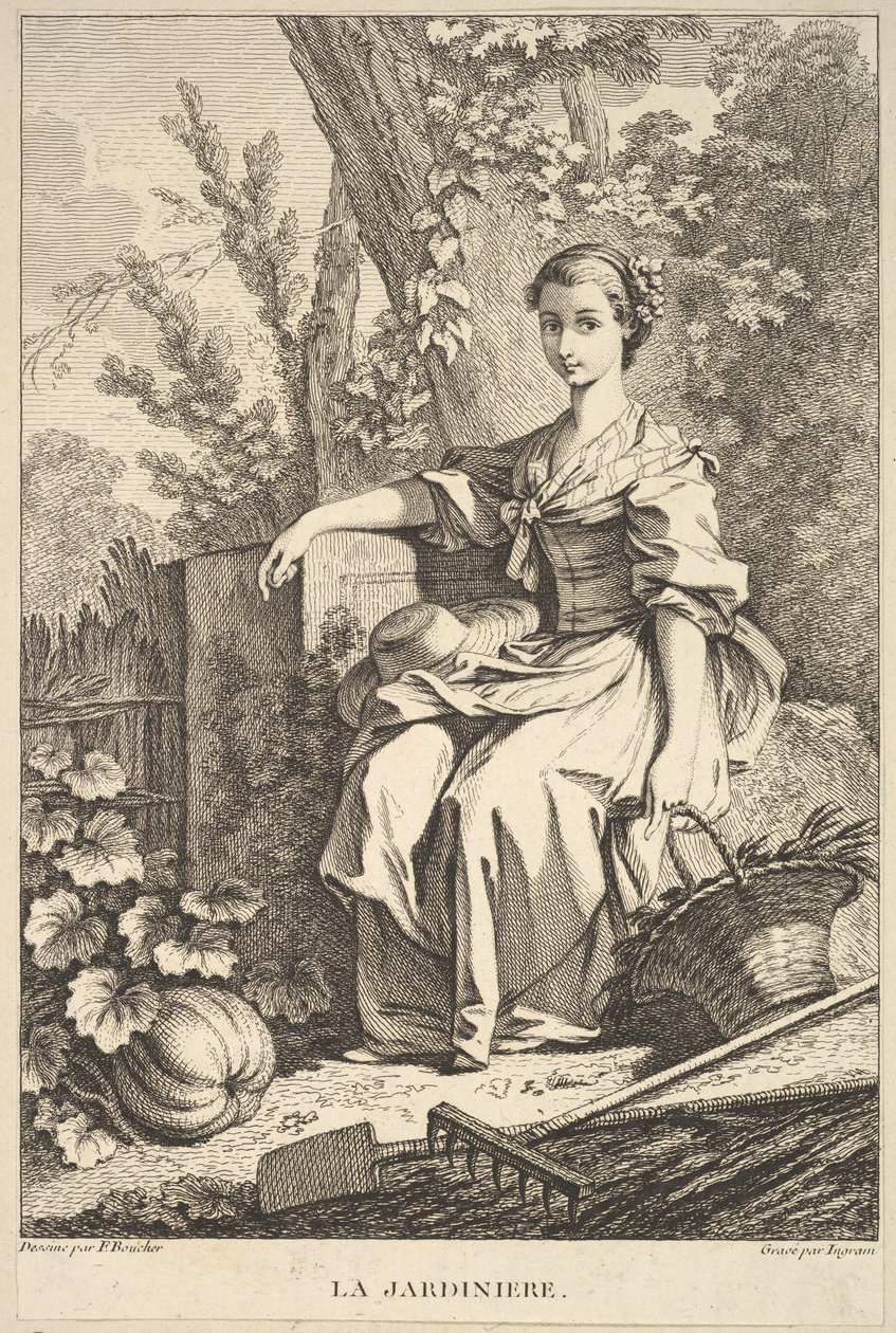 Ogrodnik, 1741-63. autorstwa François Boucher