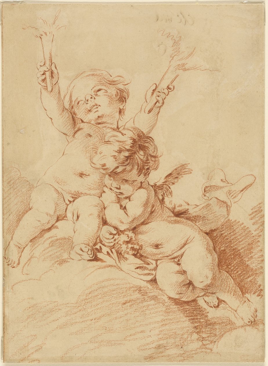 Dwa Putti autorstwa François Boucher