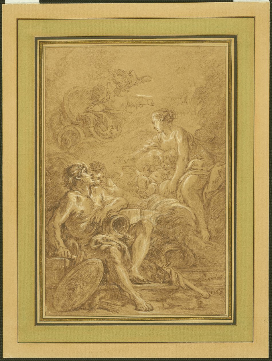Wenus rozkazująca Wulkanowi przygotować broń dla Eneasza autorstwa François Boucher