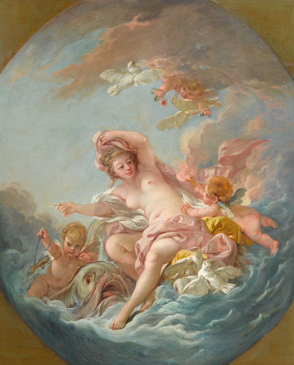 Wenus wschodząca z fal, c.1766 autorstwa François Boucher