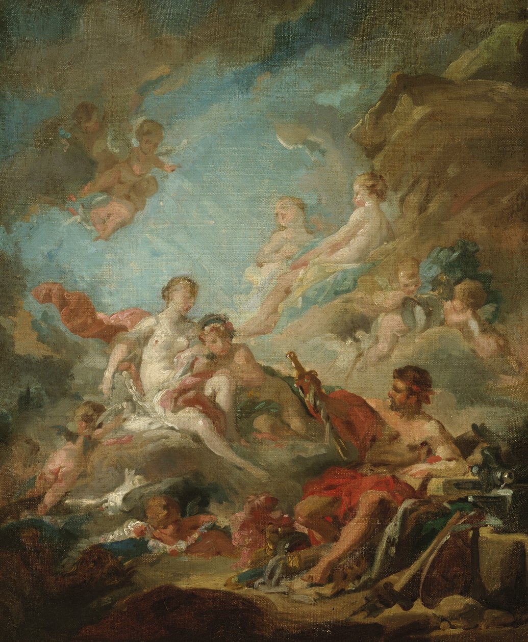 Wenus w warsztacie Wulkana, 1757 autorstwa François Boucher